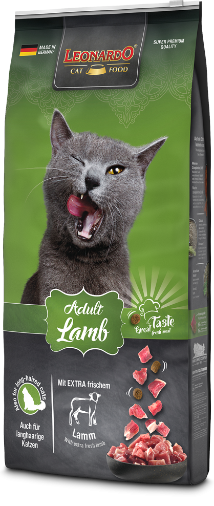 LEONARDO ADULT LAMB Classic line Ξηρά τροφή για ενήλικες γάτες από 1 έτους, με φρέσκο ψαχνό κρέας αρνιού 15kg